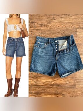 Levi’s Button Fly Denim Jean 501 Mid Thigh Shorts Size 32 in Women’s Revolve